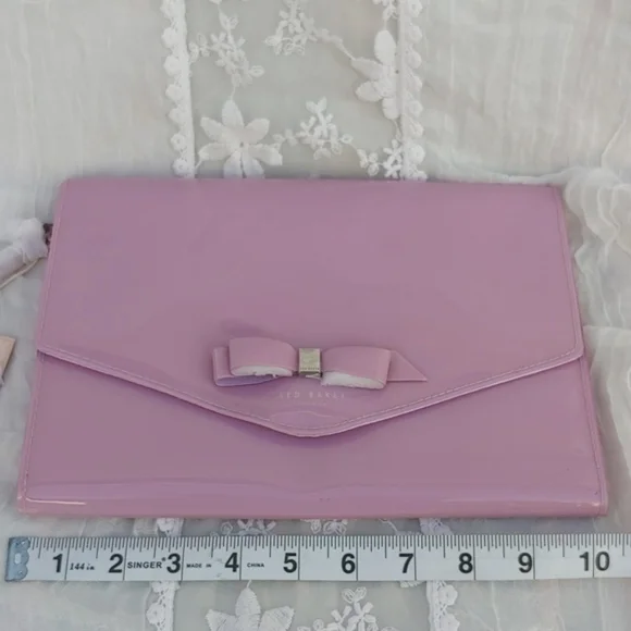 🐰Ted Baker Cersei Lilac Envelope Clutch,NWT - Picture 12 of 14